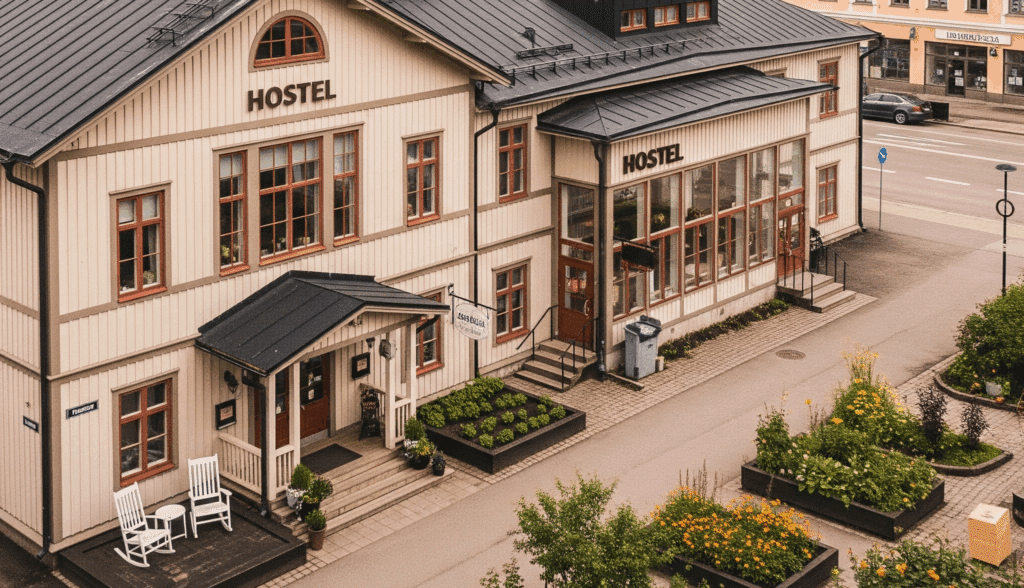 Mahdollinen hostelli Oulun keskellä.